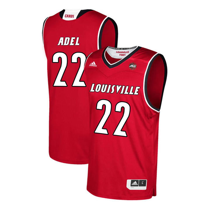Louisville Cardinals 22 Deng Adel Red College Basketball Jersey Dzhi